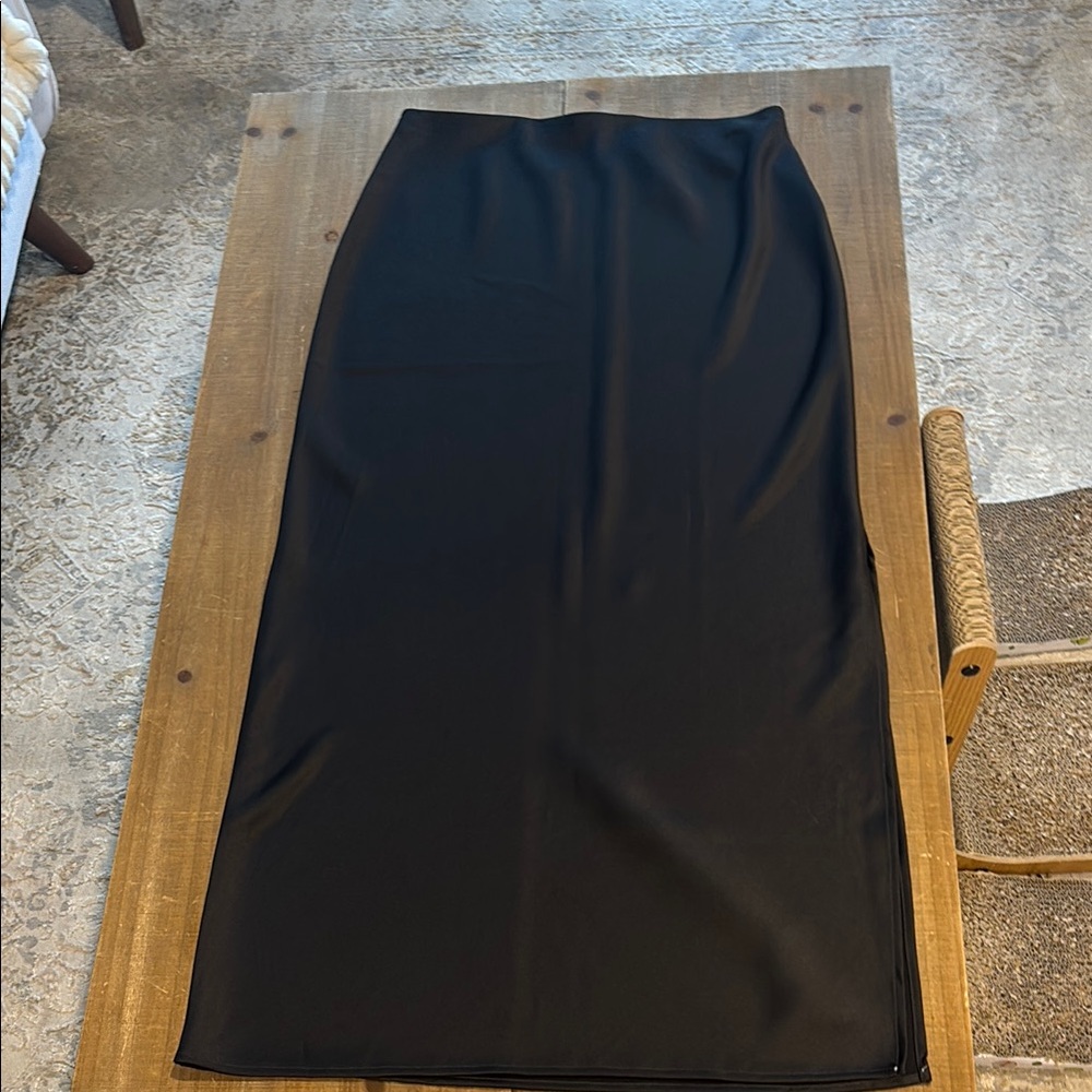 Express Black and White Pencil Maxi Skirt